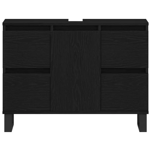 Kupaonski ormar Crni hrast 80 x 33 x 60 cm Konstruirano drvo - Crni hrast Cijena