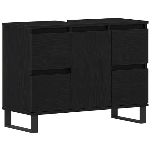 Kupaonski ormar Crni hrast 80 x 33 x 60 cm Konstruirano drvo - Crni hrast Cijena