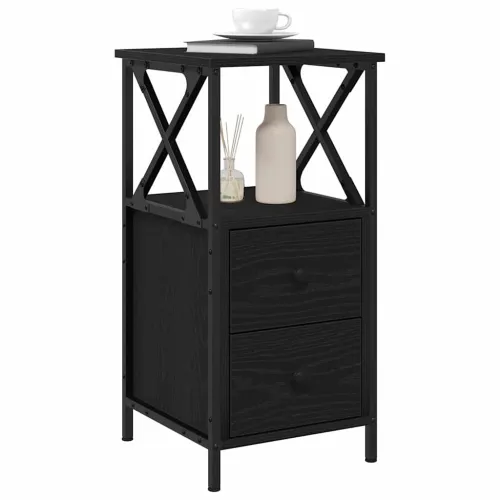 Noćni ormar Crni hrast 34 x 35,5 x 70 cm Konstruirano drvo - Crni hrast 1 Cijena