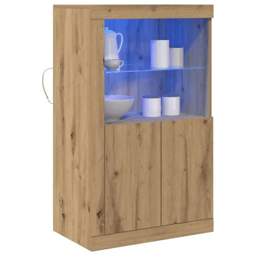 LED komoda 60,5 x 37 x 100 cm Konstruirano drvo - hrast artisan Cijena