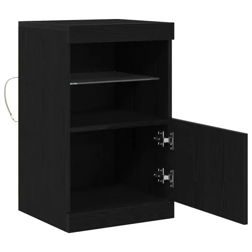 LED komoda Crni hrast 41 x 37 x 67 cm Konstruirano drvo - Crni hrast Cijena