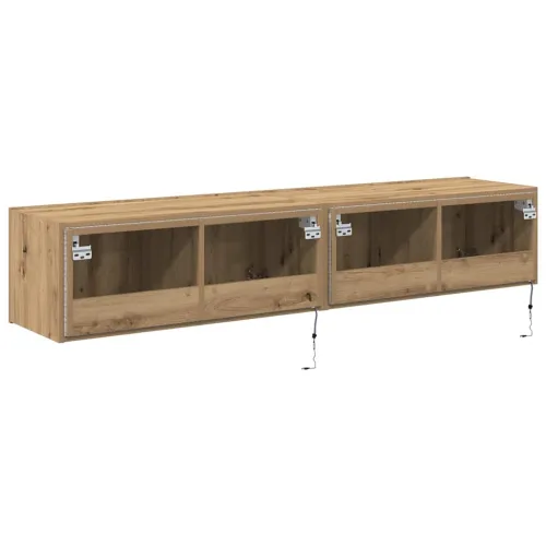 TV zidni ormar 2 kom. Umjetnički hrast Konstruirano drvo - hrast artisan 80 x 35 x 31 cm 2 Cijena