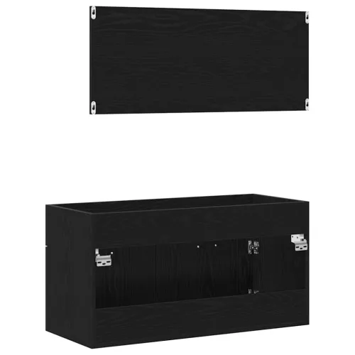Set namještaja za kupaonicu 2 kom. Crni hrast 90 x 38,5 x 46 cm - Crni hrast Cijena