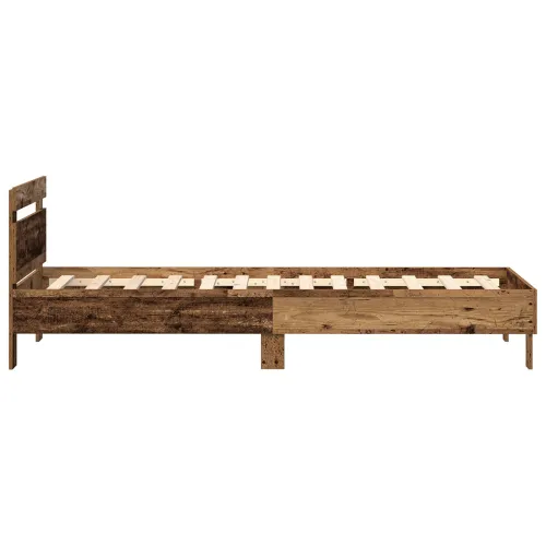 Okvir za krevet Staro drvo 90 x 190 cm Konstruirano drvo - Staro drvo 90 x 190 cm Cijena
