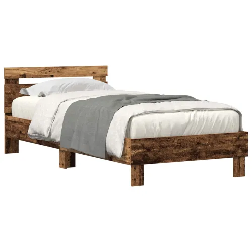 Okvir za krevet Staro drvo 90 x 190 cm Konstruirano drvo - Staro drvo 90 x 190 cm Cijena