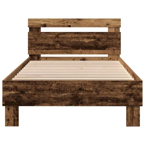 Okvir za krevet Staro drvo 90 x 190 cm Konstruirano drvo - Staro drvo 90 x 190 cm Cijena