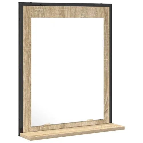 Zrcalo za kupaonicu s policom Zidne Crna 50 x 12 x 60 cm Cijena