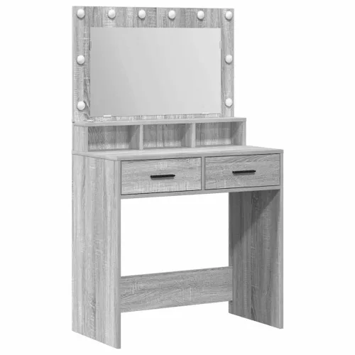 Toaletni stol Siva Sonoma 79 x 41 x 135 cm Konstruirano drvo - 79 x 41 x 135 cm Sivi hrast sonoma Cijena