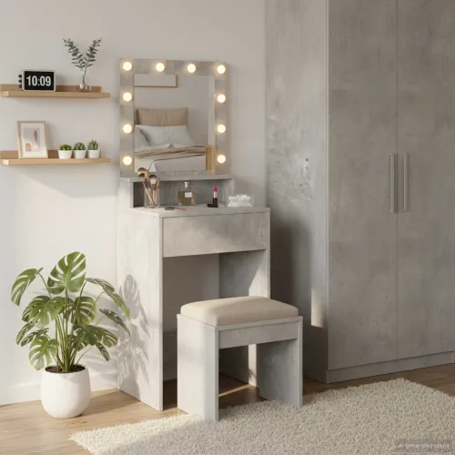 Toaletni stol Betonski sivi 50 x 41 x 135 cm Konstruirano drvo - 50 x 41 x 135 cm Betonska siva Cijena