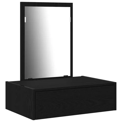 Toaletni stol Crna 60 x 40 x 70 cm Konstruirano drvo - 60 x 40 x 70 cm Crni hrast bez LED svjetala Cijena