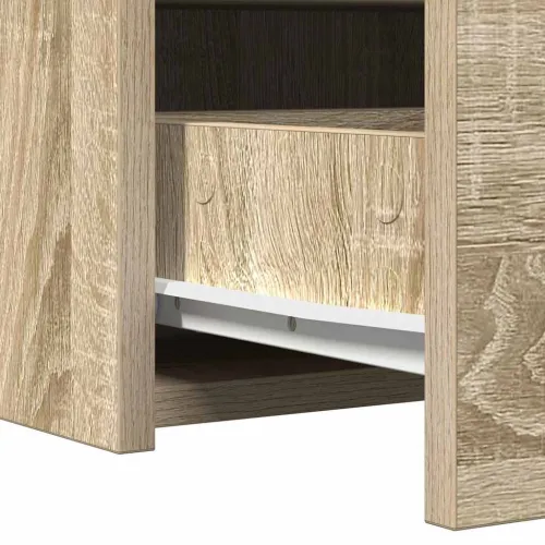 Toaletni stol Smeđa 100 x 40 x 70 cm Konstruirano drvo - 100 x 40 x 70 cm sonoma hrast bez LED svjetala Cijena