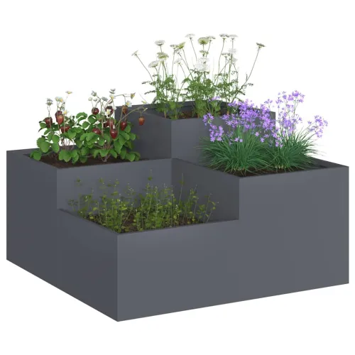Vrtna saksija Antracit 80 x 80 x 48 cm Čelik - Antracit 80 x 80 x 48 cm Cijena