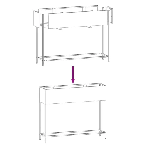 Povišeni Vrtni Planter Antracit 100 x 26 x 82 cm Čelik - Antracit 100 x 26 x 82 cm Cijena