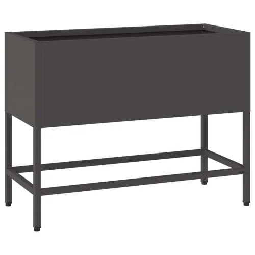 Povišeni Vrtni Planter Crna 60 x 26 x 45 cm Čelik - Crna 60 x 26 x 45 cm Cijena