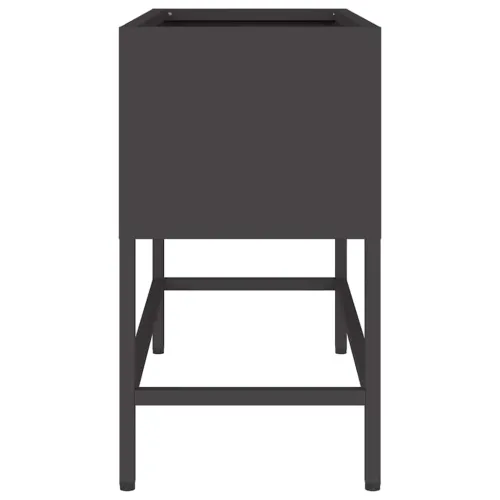 Povišeni Vrtni Planter Crna 60 x 26 x 45 cm Čelik - Crna 60 x 26 x 45 cm Cijena