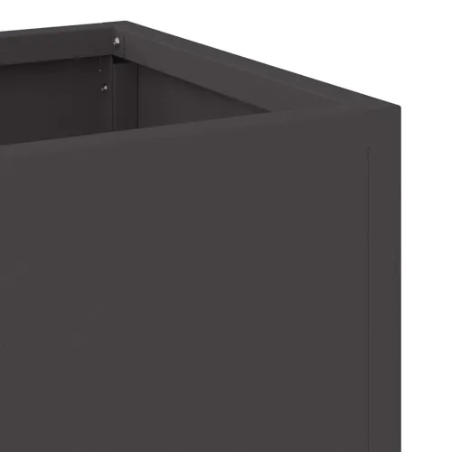 Povišeni Vrtni Planter Crna 60 x 26 x 45 cm Čelik - Crna 60 x 26 x 45 cm Cijena