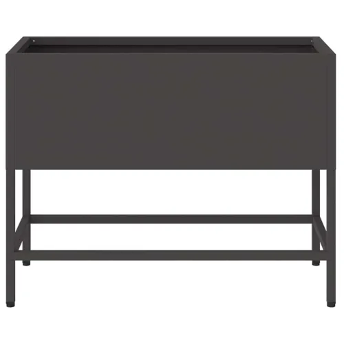 Povišeni Vrtni Planter Crna 60 x 26 x 45 cm Čelik - Crna 60 x 26 x 45 cm Cijena
