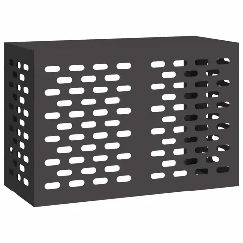 Pokrov za klima uređaj Crna 90 x 40 x 60 cm Čelik - Crna 90 x 40 x 60 cm Linearni uzorak utora Cijena