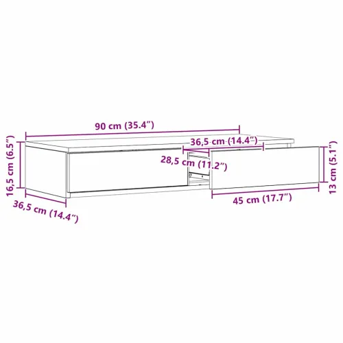 Ladice za krevet Crni hrast 90 x 36,5 x 16,5 cm - Crni hrast 90 x 36,5 x 16,5 cm Cijena