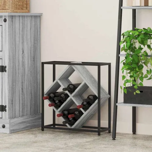 Stalak za vino 16 boca Konstruirano drvo Siva Sonoma - Sivi hrast sonoma Cijena