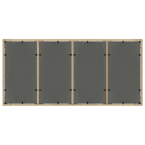 Vrtni set za objed 9 kom. Bež poliratan - 8-mjesta bež i svjetlosiva 190 x 90 x 75 cm Cijena