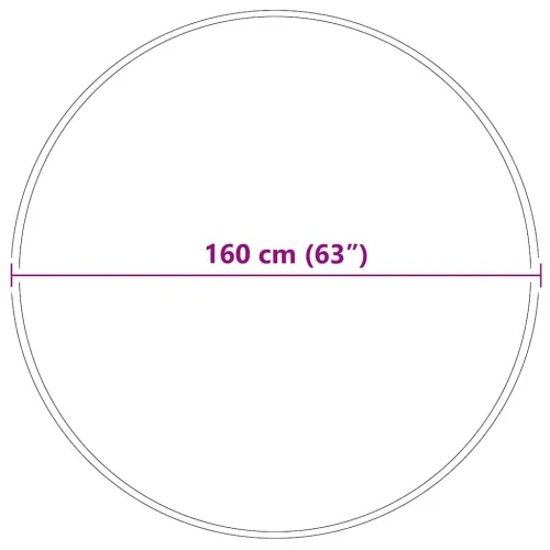 Protuklizni Shaggy Tepih Krem 160 x 160 cm PP - Krem Ø 160 cm Cijena