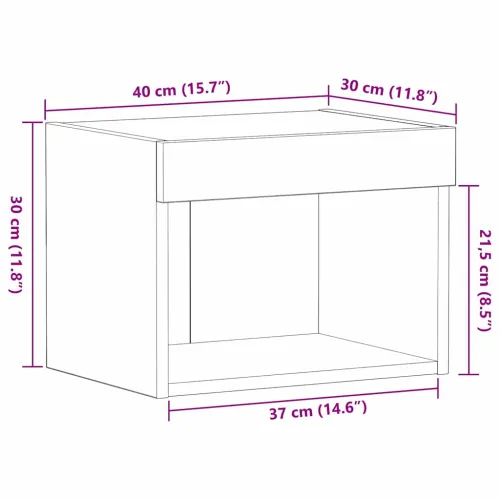 Set TV komoda 40 x 30 x 30 cm Umjetnički hrast - hrast artisan 40 cm 1 Cijena