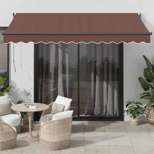 Tenda na automatsko uvlačenje smeđa 350 x 250 cm - Smeđa 3,5 x 2,5 m s antracitnim okvirom Cijena