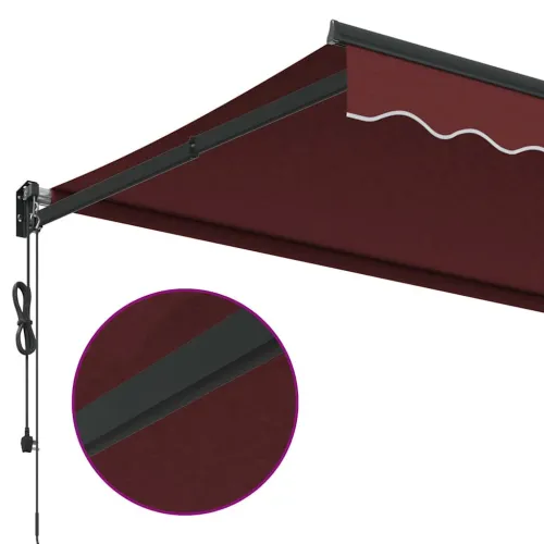 Tenda na automatsko uvlačenje bordo 350x250 cm - Tamno crvena 3,5 x 2,5 m s antracitnim okvirom Cijena