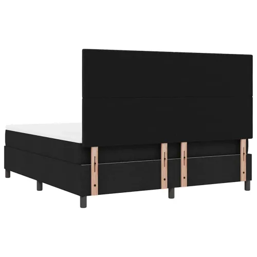 Box spring krevet s uzglavljem Crna 180 x 200 cm tkanina - Crna 180 x 200 cm Prošiveno gumbima Cijena
