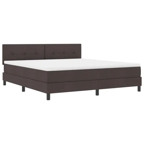 Box spring krevet Tamno smeđa 180 x 200 cm tkanina - Tamno smeđa 180 x 200 cm Prošiveno gumbima Cijena