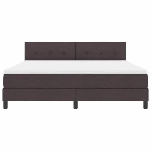 Box spring krevet Tamno smeđa 180 x 200 cm tkanina - Tamno smeđa 180 x 200 cm Prošiveno gumbima Cijena