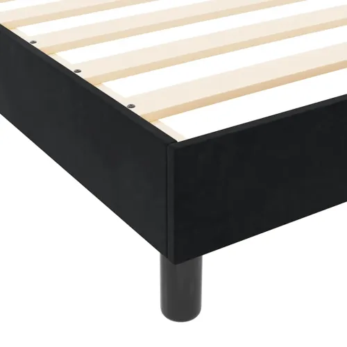 Box spring krevet s uzglavljem Crna 140 x 200 cm Baršun - Crna 140 x 200 cm Prošiveno gumbima Cijena