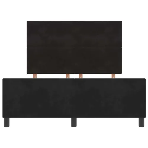Box spring krevet s uzglavljem Crna 140 x 200 cm Baršun - Crna 140 x 200 cm Prošiveno gumbima Cijena