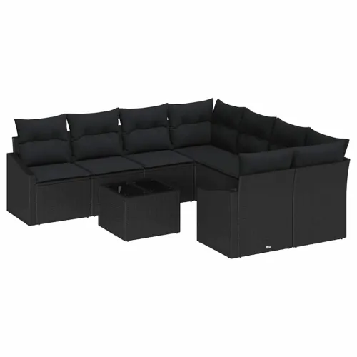 Set sofe 9 kom. Crna poliratan - Crna Cijena