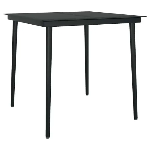 Vrtna garnitura - 3-dijelni vrtni blagovaonski set s jastucima poliratan i staklo - Siva 80 x 80 x 74 cm 2 Siva Cijena