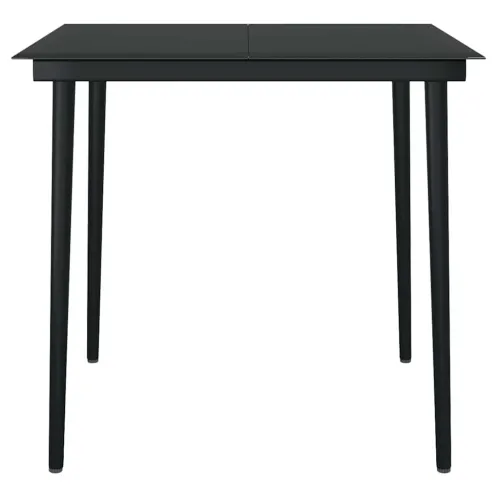 Vrtna garnitura - 3-dijelni vrtni blagovaonski set s jastucima poliratan i staklo - Siva 80 x 80 x 74 cm 2 Siva Cijena