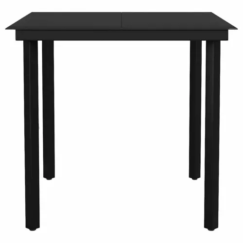 Vrtna garnitura - 3-dijelni vrtni blagovaonski set s jastucima od crnog - Crna 80 x 80 x 74 cm 2 Cijena