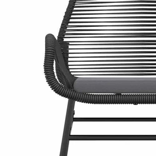 Vrtna garnitura - 3-dijelni vrtni blagovaonski set s jastucima od crnog - Crna 80 x 80 x 74 cm 2 Cijena