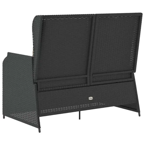 Vrtni naslonjač s jastucima crni od poliratana - Crna 1 Kutna sofa (lijevi naslon za ruku) Crna Cijena