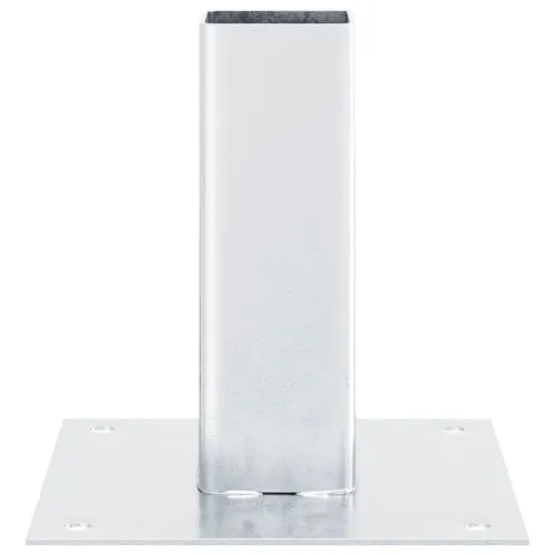 Postolja za stupove kvadratna 4 kom 46x46 mm pocinčani čelik - Srebrno 46 x 46 mm 4 Srebrno Cijena