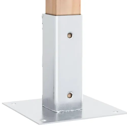 Postolja za stupove kvadratna 4 kom 46x46 mm pocinčani čelik - Srebrno 46 x 46 mm 4 Srebrno Cijena