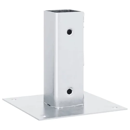 Postolja za stupove kvadratna 4 kom 46x46 mm pocinčani čelik - Srebrno 46 x 46 mm 4 Srebrno Cijena