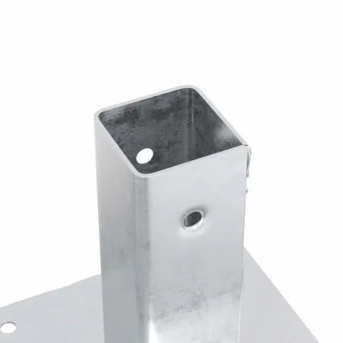 Postolja za stupove kvadratna 4 kom 46x46 mm pocinčani čelik - Srebrno 46 x 46 mm 4 Srebrno Cijena