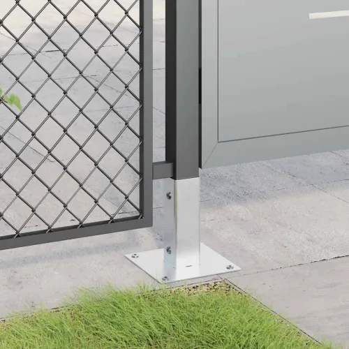 Postolja za stupove kvadratna 4 kom 46x46 mm pocinčani čelik - Srebrno 46 x 46 mm 4 Srebrno Cijena