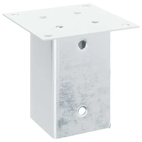 Postolja za stupove kvadratna 12 kom 81x81 mm pocinčani čelik - Srebrno 81 x 81 mm 12 Srebrno Cijena