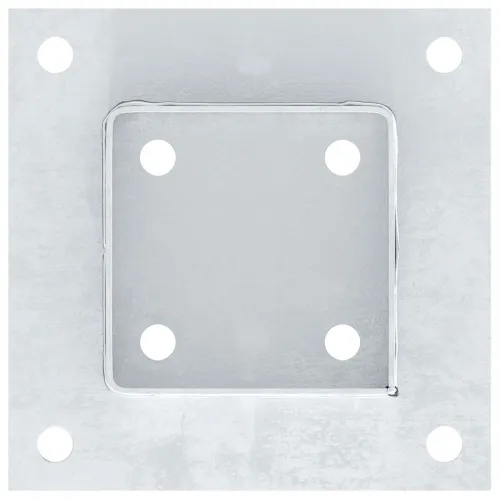 Postolja za stupove kvadratna 12 kom 81x81 mm pocinčani čelik - Srebrno 81 x 81 mm 12 Srebrno Cijena
