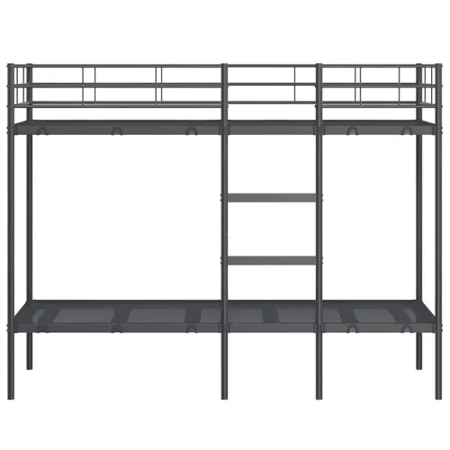 Krevet na kat bez madraca crni 75x190 cm čelik - Crna 75 x 190 cm Crna 75 x 190 cm Cijena
