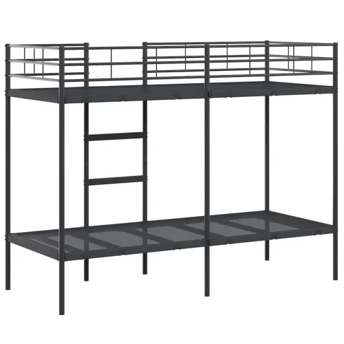 Krevet na kat bez madraca crni 75x190 cm čelik - Crna 75 x 190 cm Crna 75 x 190 cm Cijena