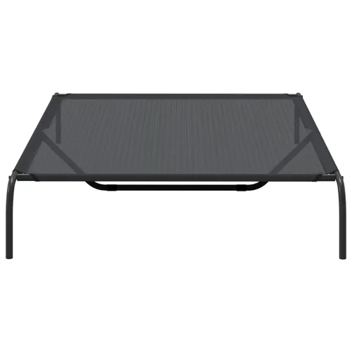 Povišeni krevet za pse crni 150x90x20 cm tekstil i čelik - Crna 150 x 90 cm Tekstilen Crna Cijena